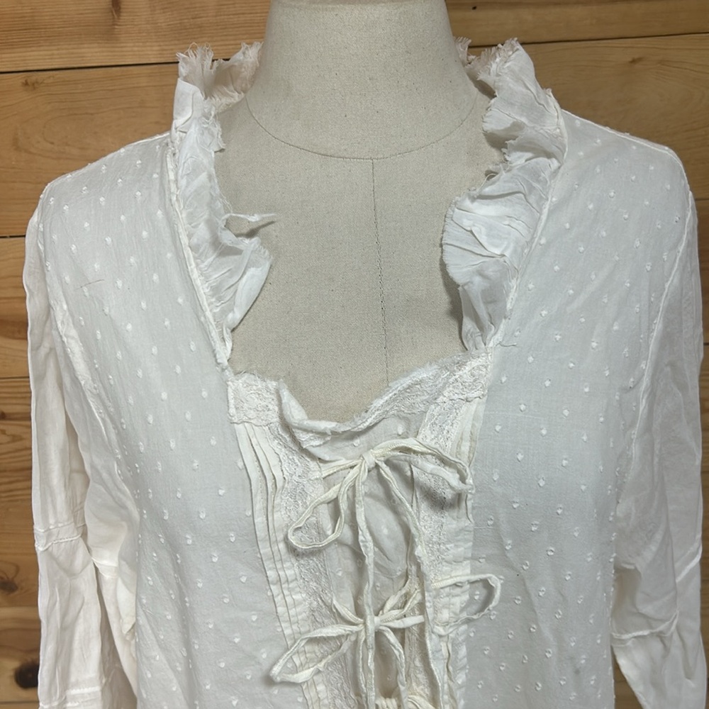 Magnolia Pearl vintage textile cotton granny nightgown cottagecore dress XL - Picture 2 of 16